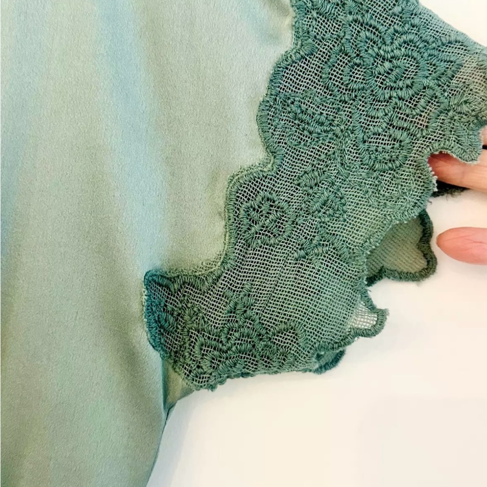 ZARA Women's Green Satin Tunic Dress Size XS - Picture 7 of 8